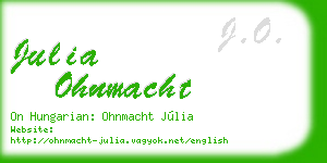 julia ohnmacht business card